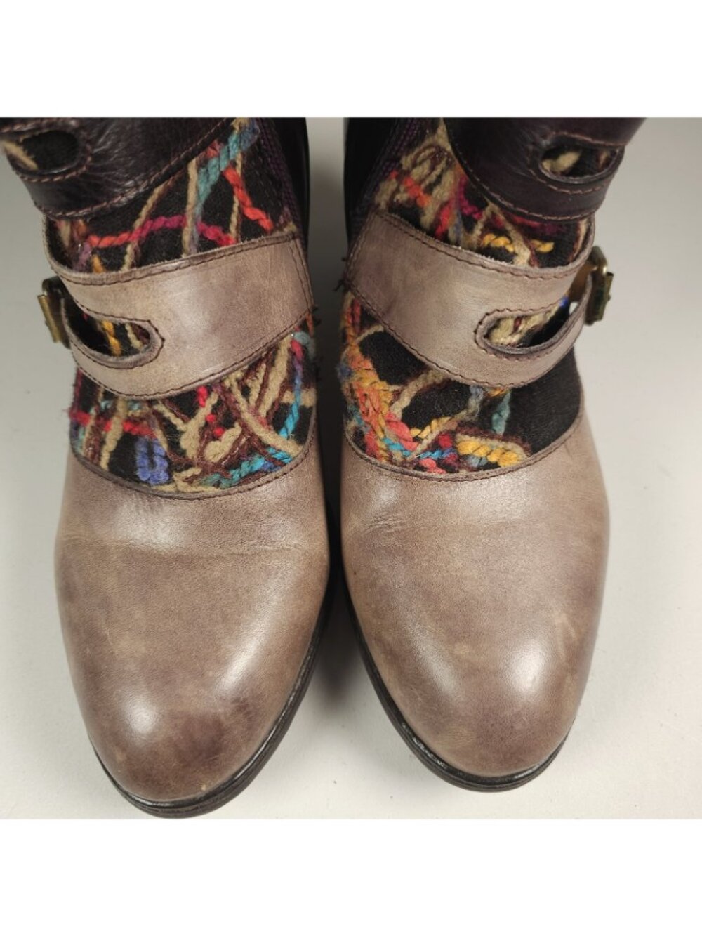 L' ARTISTE Spring Step Ankle Boots Heeled Strappy Colorful Size 39 US 8.5 - Picture 3 of 11